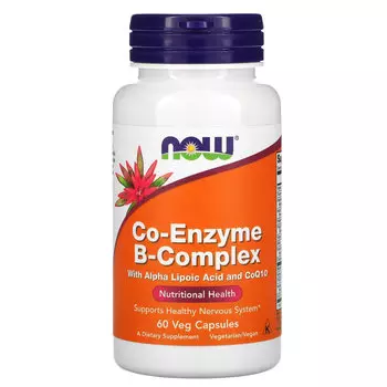 Комплекс коферментов группы B NOW Foods Co-Enzyme B-Complex, 60 вегетарианских капсул