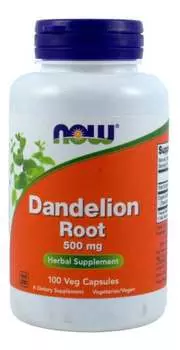 Now Foods, Корень одуванчика 500 мг, 100 капсул