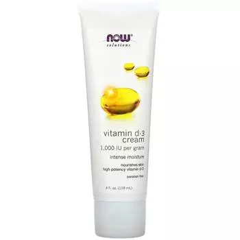 Now Foods Крем с витамином D-3 4 жидкие унции (118 мл)