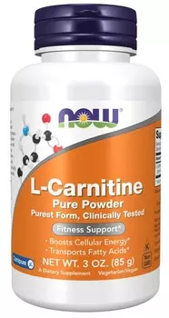 Now Foods, L-Carnitine - порошок L-карнитина, Добавка , 85 г