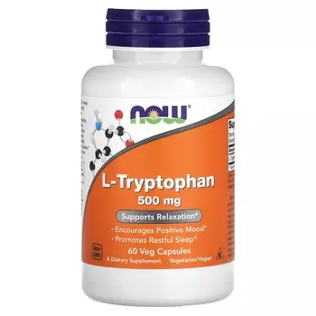 Now Foods L-триптофан (500 мг) 60 вег капсул