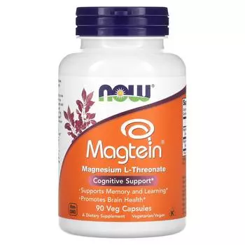 Now Foods Magtein магния L-треонат 90 вегетарианских капсул
