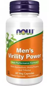 Now Foods, Мака Now Men Virility Power Libido, 60 капсул.