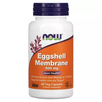Now Foods Мембрана яичной скорлупы 500 мг 60 растительных капсул