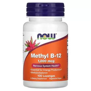 Now Foods Метил B-12 1000 мкг 100 пастилок для рассасывания