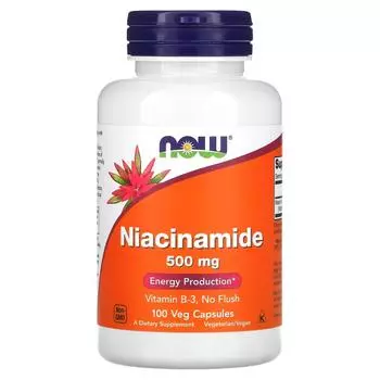 Now Foods Ниацинамид 500 мг 100 капсул