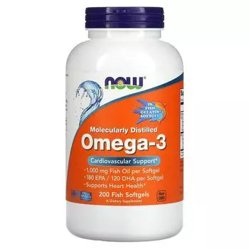 Now Foods Омега-3 180 ЭПК/120 ДГК 200 мягких желатиновых капсул