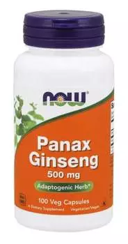 Now Foods, Panax Ginseng, женьшень 500 М