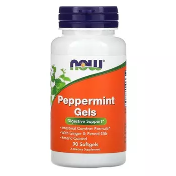 Now Foods Перечная мята в капсулах 90 желатиновых капсул