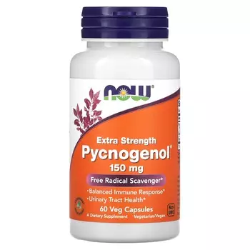 NOW Foods Пикногенол повышенной силы 150 мг 60 растительных капсул