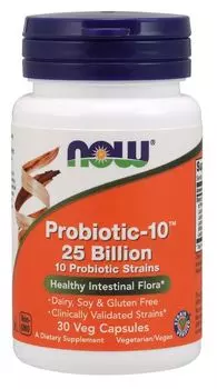 Now Foods Probiotic-10 25 Bilion пробиотические капсулы, 30 шт.