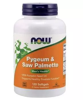 Now Foods, Pygeum Saw Palmetto, Добавка , 120 капсул