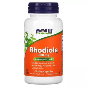 Now Foods Родиола (золотой корень) 500 мг 60 вегетарианских капсул