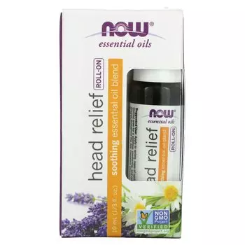 NOW Foods Шариковый препарат для облегчения головы с эфирными маслами, 1/3 жидк. унции (10 мл)