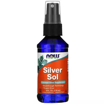 NOW Foods, Silver Sol, серебряная вода, 118 мл
