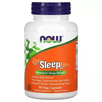 Now Foods Sleep растительный снотворный сбор 90 вегетарианских капсул