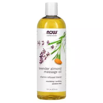 Now Foods Solutions массажное масло из лаванды и миндаля 16 жидк. унц. (473 мл)