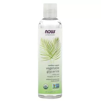 Now Foods Solutions органический растительный глицерин 237 мл (8 жидк. унций)