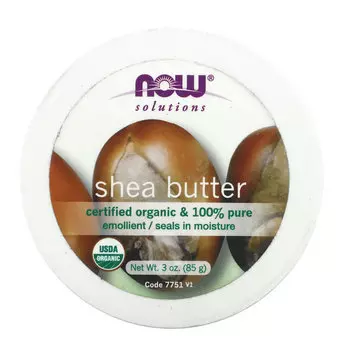 NOW Foods, Solutions, органическое масло ши, 85 г