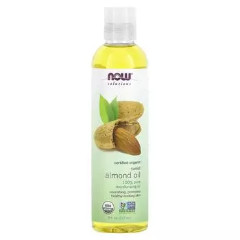 Now Foods Solutions Органическое масло сладкого миндаля 8 жидких унций (237 мл)