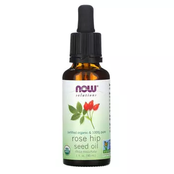 NOW Foods, Solutions, сертифицированное органическое масло семян шиповника, 30 м