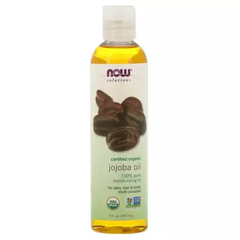 NOW Foods, Solutions, сертифицированный органический продукт, масло жожоба, 237 мл