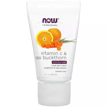 NOW Foods, Solutions, увлажняющее средство с витамином С и облепихой, 59 мл (2 жидк. унции)