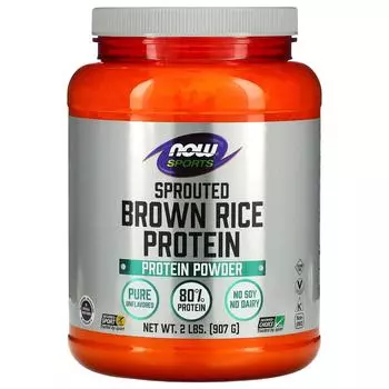 Now Foods Sports Белок из пророщенных зерен коричневого риса 2 фунта (907 г)
