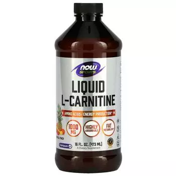 Now Foods Sports L-Carnitine Liquid Tropical Punch Flavor 1,000 mg 16 fl oz (473 ml)