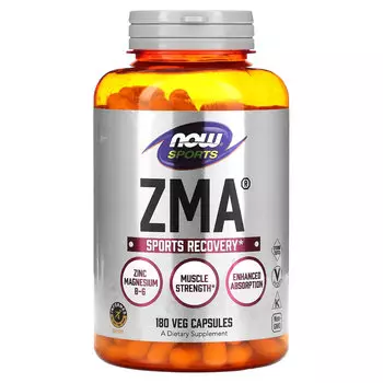 NOW Foods Sports ZMA восстановление после физической активности, 180 капсул