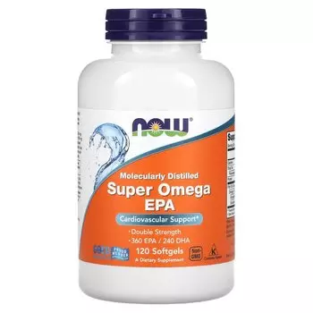 Now Foods Super EPA Молекулярно дистиллирован 120 Капсул