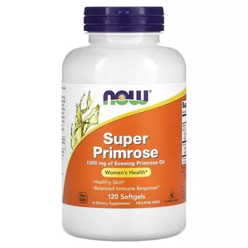 NOW Foods Super Primrose 1300 мг, 120 мягких таблеток