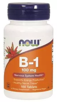 Now Foods, Витамин B-1 100 мг - 100 таблеток