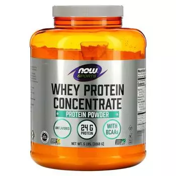 Now Foods Whey Protein Concentrate Natural Unflavored 5 lbs (2268 g)