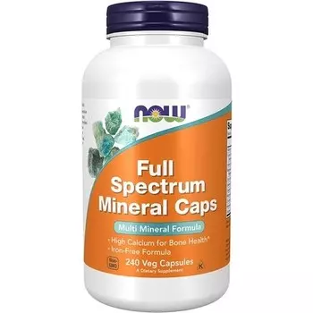 NOW Full Spectrum Mineral Caps Мультиминеральная формула, 240 растительных капсул