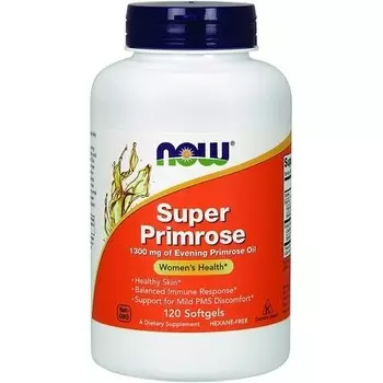 Now Super Evening Primrose 1300 мг 120 мягких таблеток Now Foods