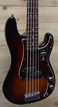 Новая электрическая бас-гитара Fender American Professional II Series Precision Bass 3-Color Sunburst с футляром American Professional II Precision Bass