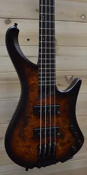 Новая безголовая 4-струнная электрическая бас-гитара Ibanez EHB1500 Dragon Eye Burst Flat с сумкой для переноски