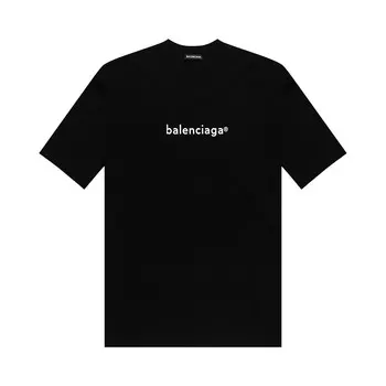 Новая футболка Balenciaga Copyright Черный/Белый