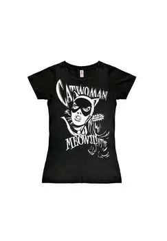 Новая футболка для девочек «Бэтмен — Женщина-кошка» LOGOSHIRT, черный