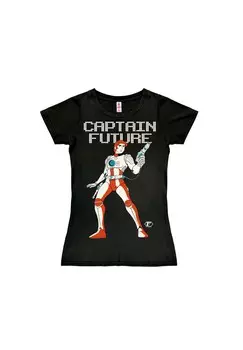 Новая футболка для девочек «Капитан Будущего» LOGOSHIRT, черный