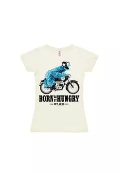 Новая футболка для девочек Ses ул-С Монстр-Рожденный быть LOGOSHIRT, цвет Almost White