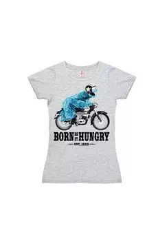 Новая футболка для девочек Ses ул-С Монстр-Рожденный быть LOGOSHIRT, цвет Grey-melange