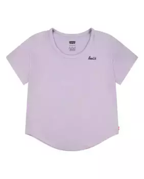 Новая футболка с драпировкой «Любимая девочка» Levi's, фиолетовый
