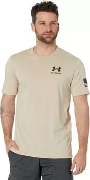 Новая футболка с флагом свободы Under Armour, цвет Desert Sand/Black