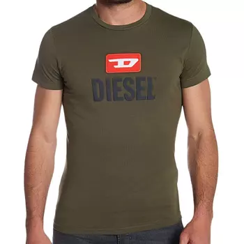 Новая футболка с ярким логотипом Diesel, зеленый
