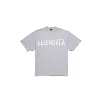 Новая футболка Tape Type TR, средняя посадка BALENCIAGA, серый