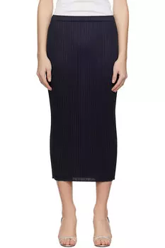 Новая июньская цветная базовая юбка миди 4 Pleats Please Issey Miyake, синий