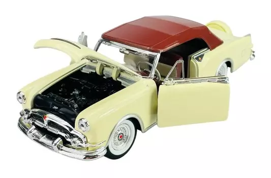 Новая металлическая модель автомобиля Welly Packard Caribbean Beige 1953 года с крышей 1:24