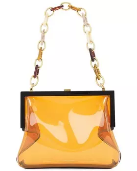 Новая виниловая сумка через плечо Saint Laurent, цвет Flame Orange, Multicolor, & Black